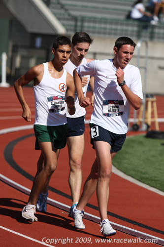 Josh Haertel, Alejandro Chavez, and Dan Serianni walking as the 2nd pack
