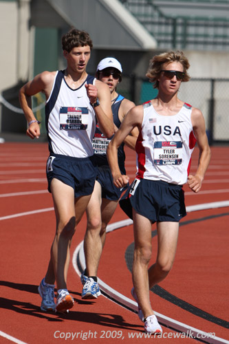 Tyler Sorensen taking his turn at the lead