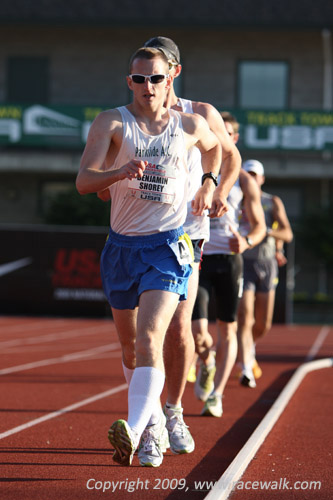 Ben Shorey in the Lead at the Men's 20K National Race Walk