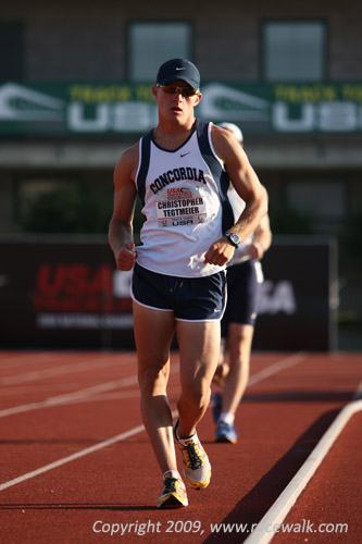 Chris Tegtmeier at the Men's 20K Race Walking Nationals