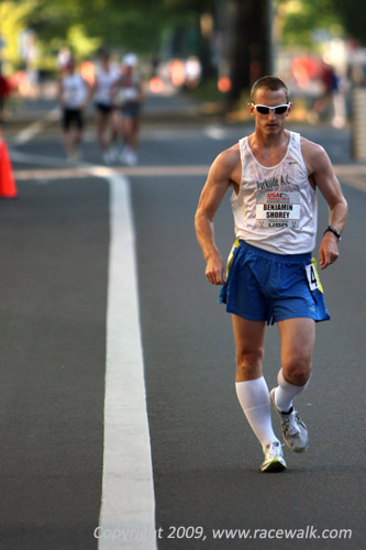 Shorey Widening His Lead at the Men's 20K Race Walking Nationals