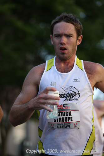 Patrick Stroupe at the Men's 20K Race Walking Nationals