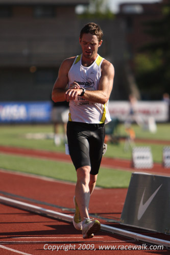 Patrick Stroupe in 2nd Place at the Men's 20K Race Walking Nationals