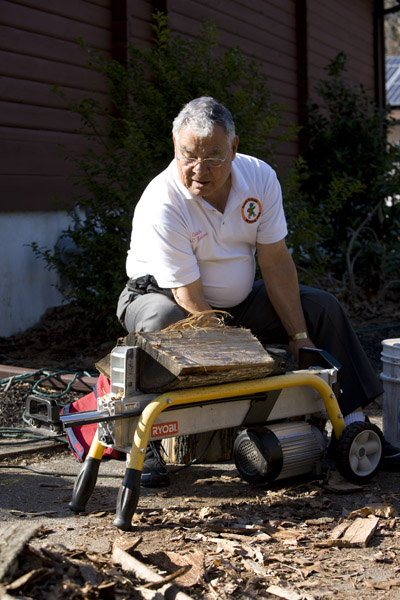 A.C Jaime Splitting Wood