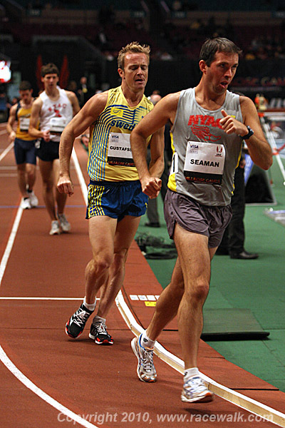 Seaman and Gustaffson feeling the Dry Air of the Garden as the Zip Along the Track