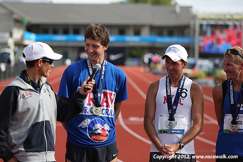 Three-Time Olympian Phillip Dunn interviewing our medalists