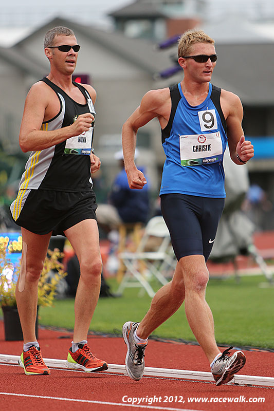 Christie Moves into Third - 20K Men's Olympic Race Walking Trials